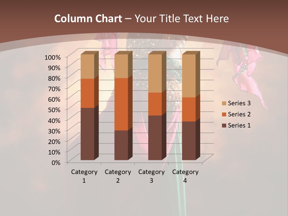 Caucasian Fashion Bra PowerPoint Template