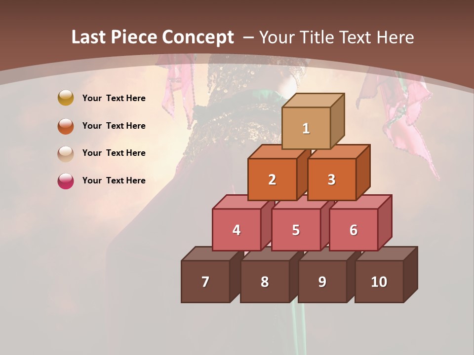 Caucasian Fashion Bra PowerPoint Template