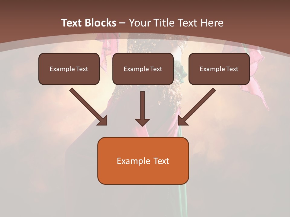 Caucasian Fashion Bra PowerPoint Template