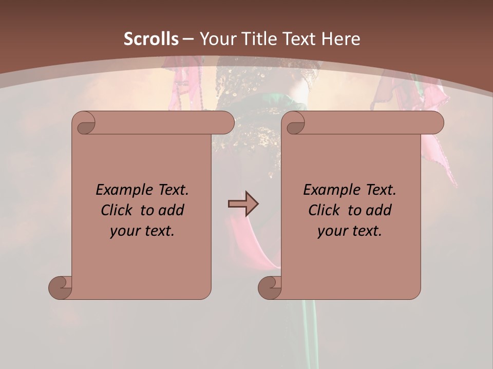 Caucasian Fashion Bra PowerPoint Template