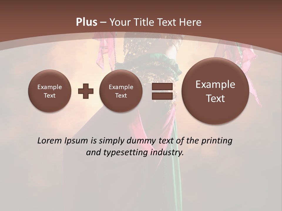 Caucasian Fashion Bra PowerPoint Template