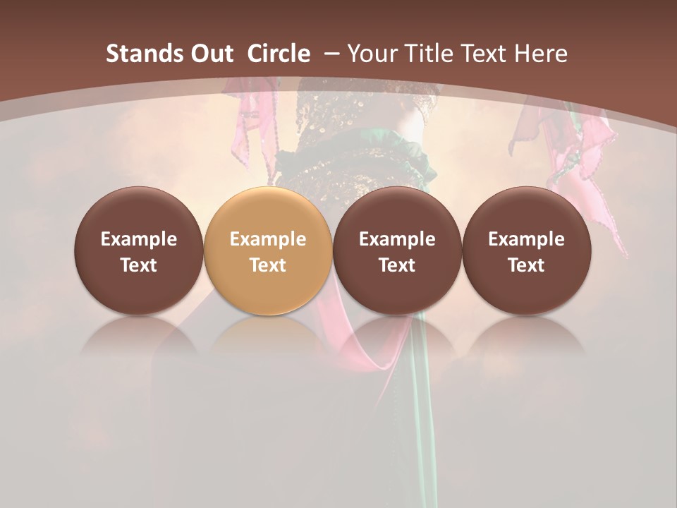 Caucasian Fashion Bra PowerPoint Template