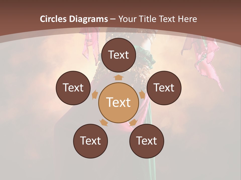 Caucasian Fashion Bra PowerPoint Template