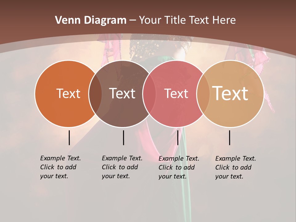 Caucasian Fashion Bra PowerPoint Template