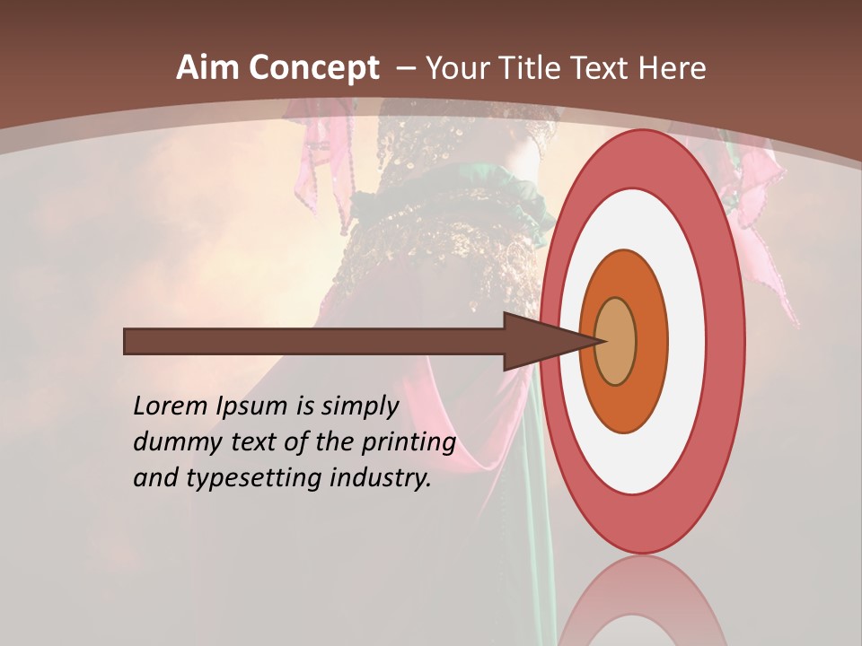 Caucasian Fashion Bra PowerPoint Template