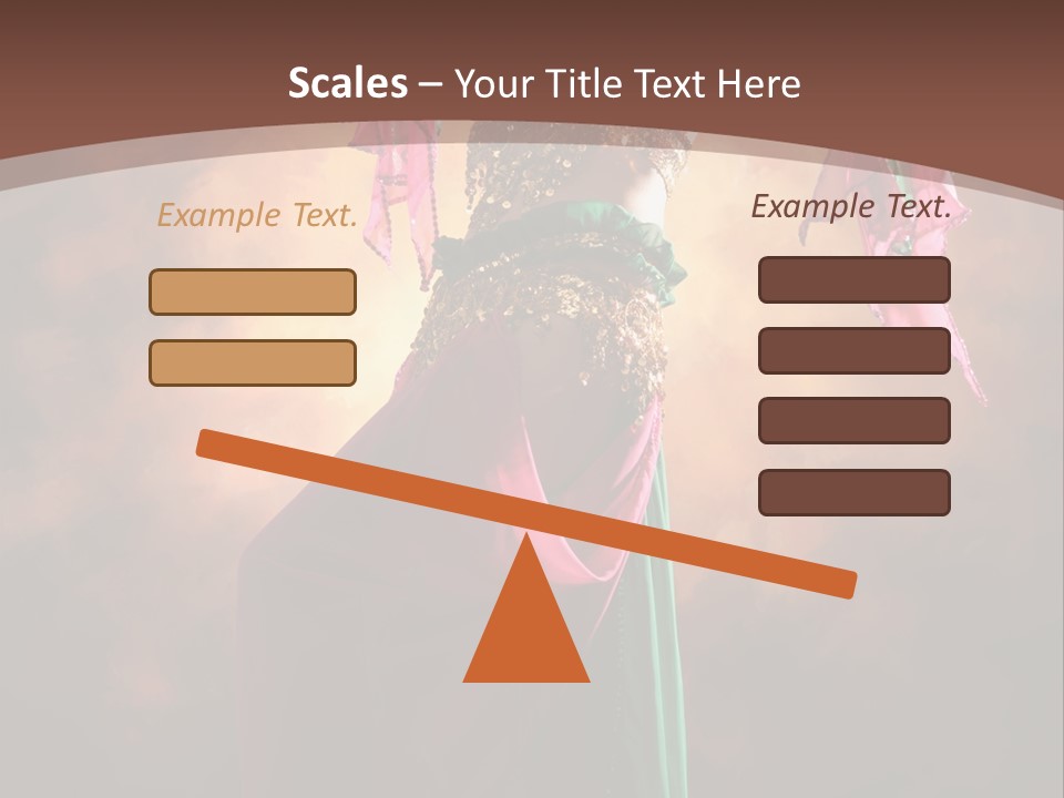 Caucasian Fashion Bra PowerPoint Template