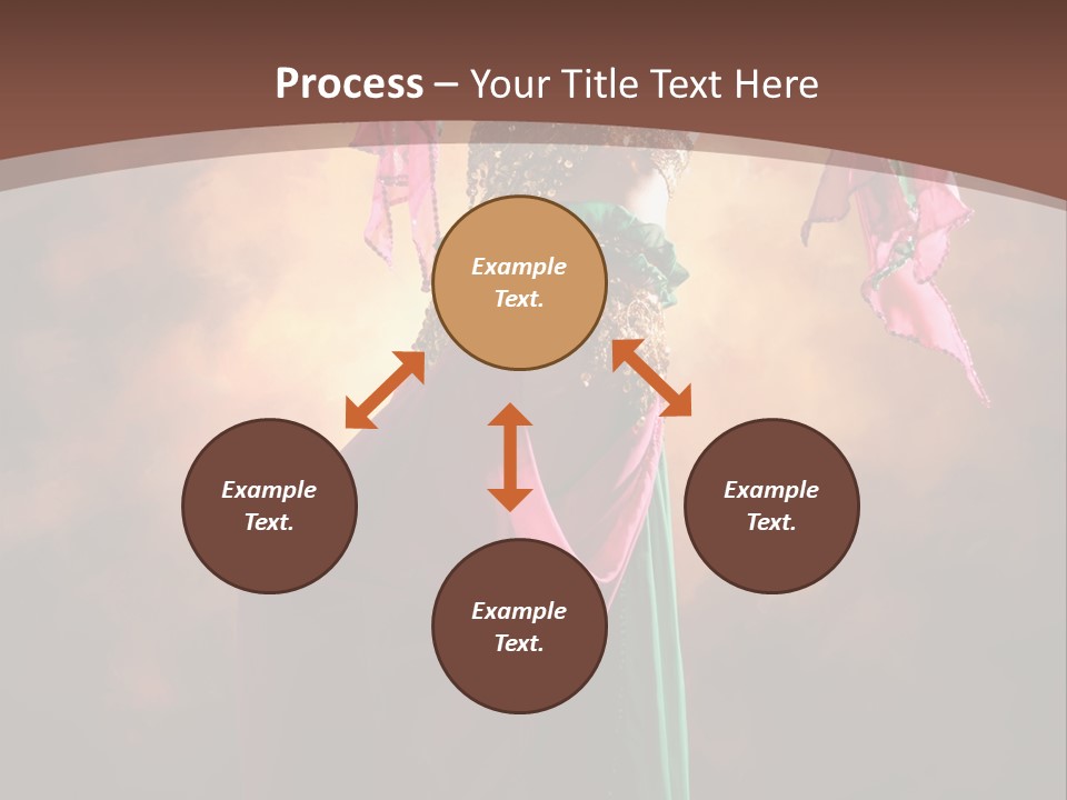 Caucasian Fashion Bra PowerPoint Template