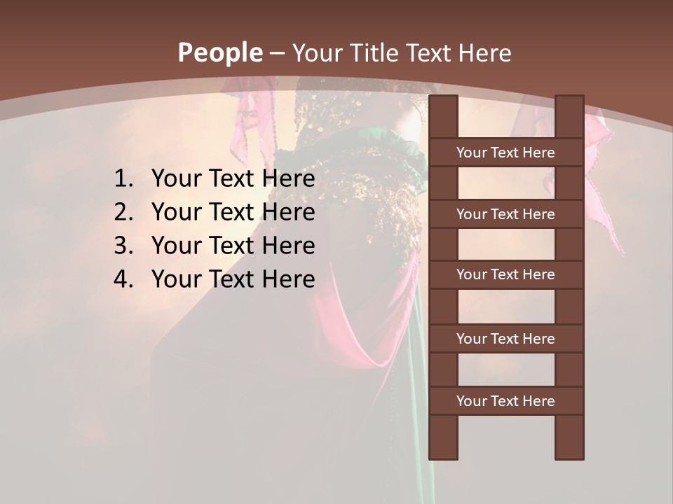 Caucasian Fashion Bra PowerPoint Template