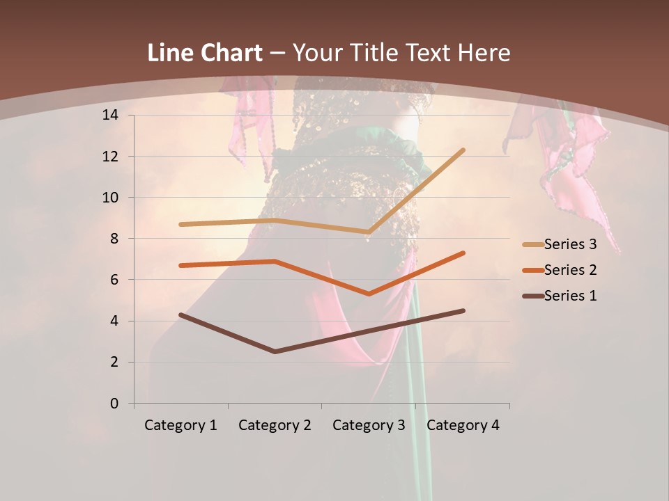 Caucasian Fashion Bra PowerPoint Template