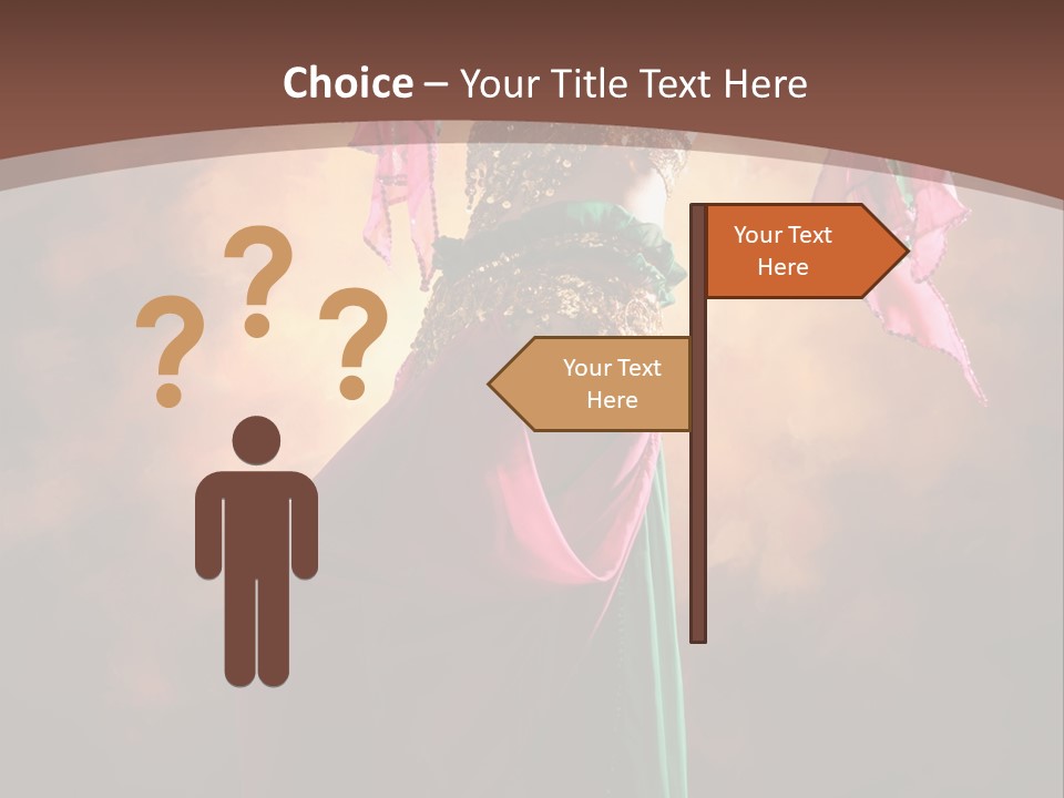 Caucasian Fashion Bra PowerPoint Template