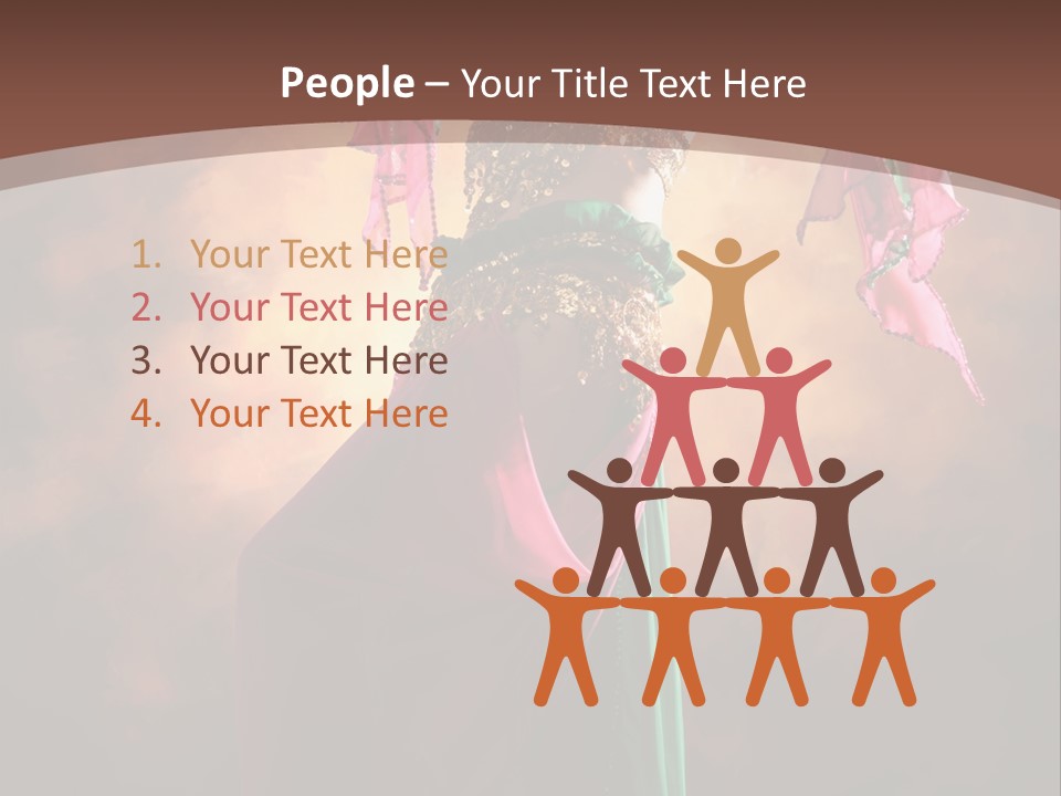 Caucasian Fashion Bra PowerPoint Template