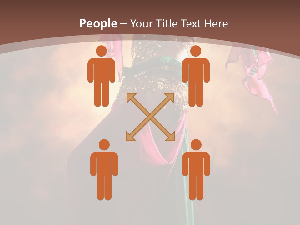 Caucasian Fashion Bra PowerPoint Template