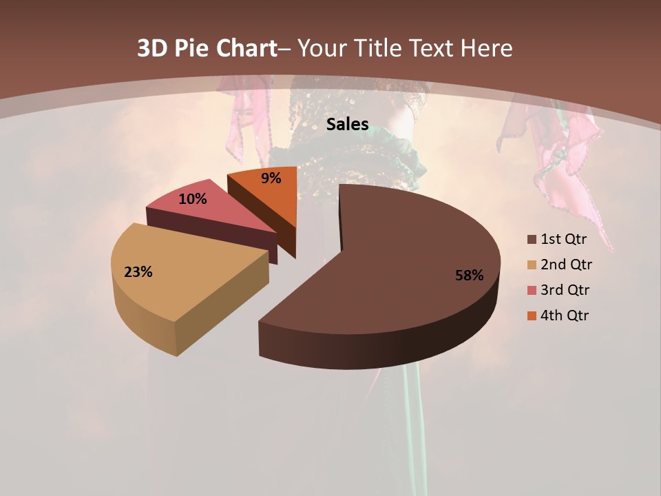 Caucasian Fashion Bra PowerPoint Template