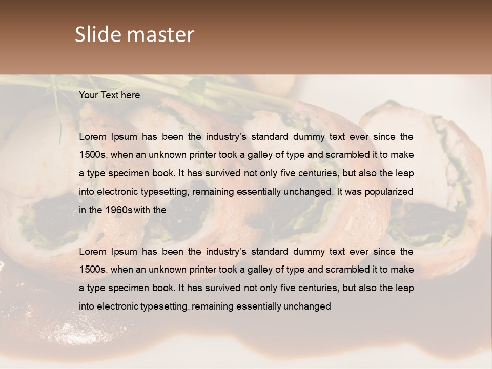 Boletus Mushrooms Mushrooms In Olive Oil Food PowerPoint Template