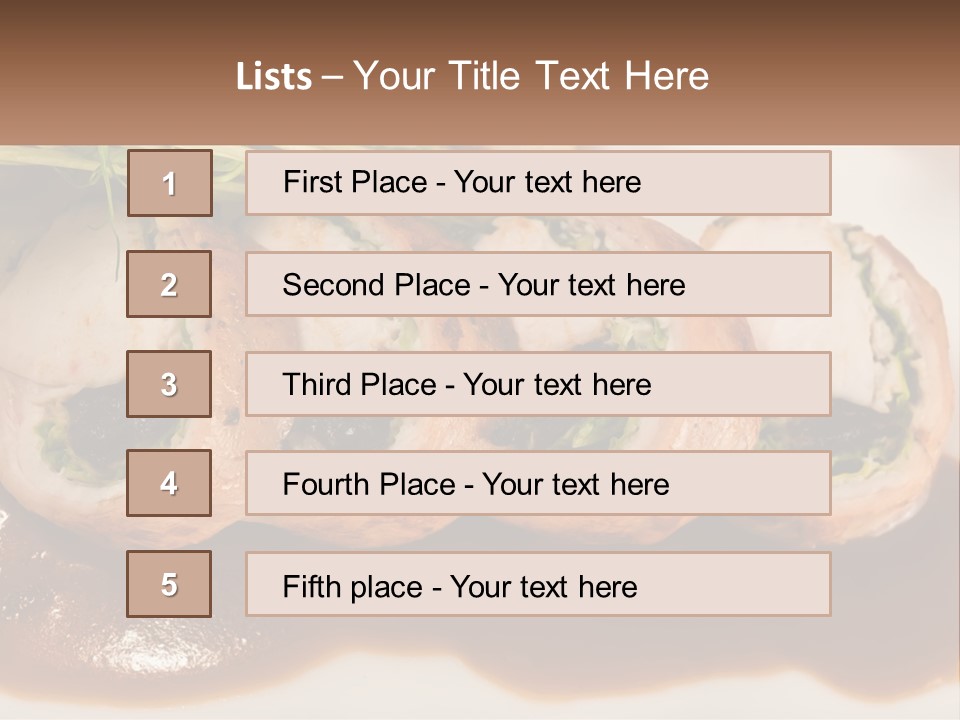 Boletus Mushrooms Mushrooms In Olive Oil Food PowerPoint Template
