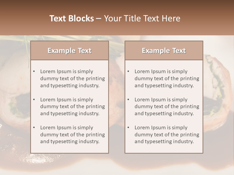 Boletus Mushrooms Mushrooms In Olive Oil Food PowerPoint Template
