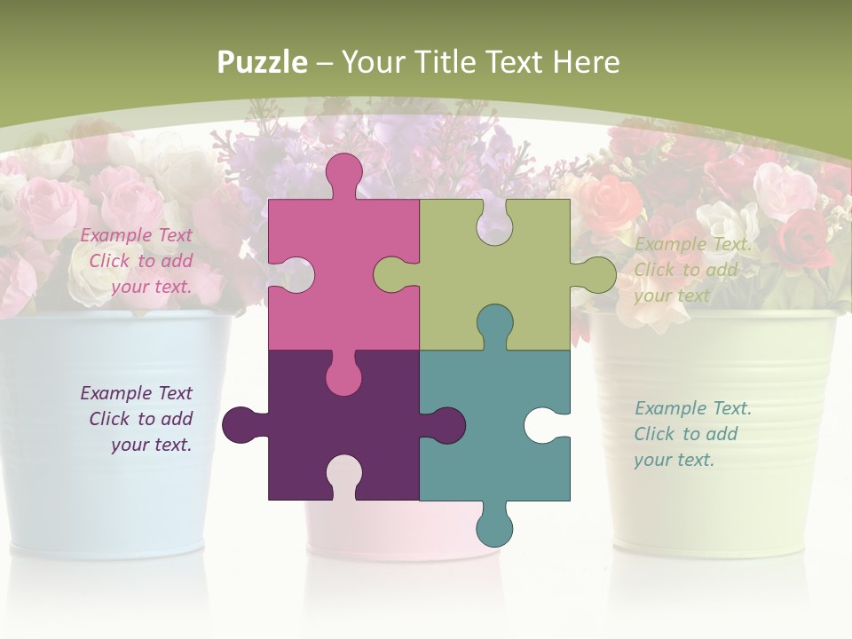 Botany White Photo PowerPoint Template