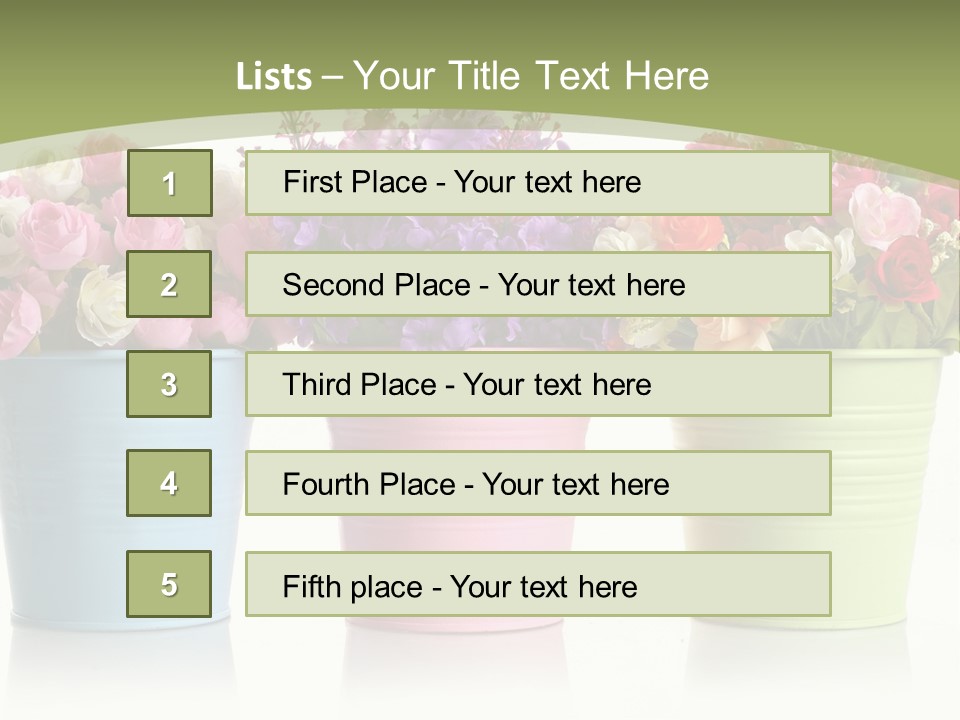 Botany White Photo PowerPoint Template