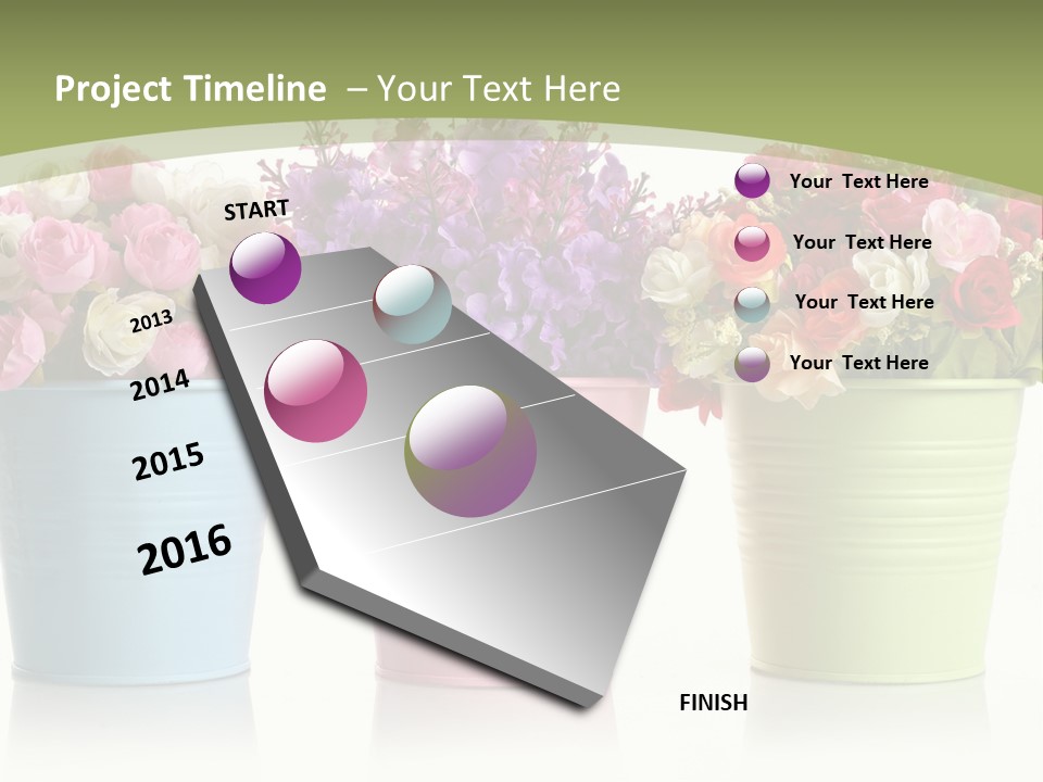 Botany White Photo PowerPoint Template