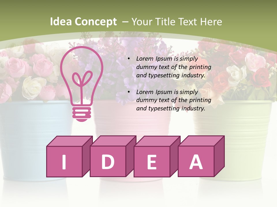 Botany White Photo PowerPoint Template