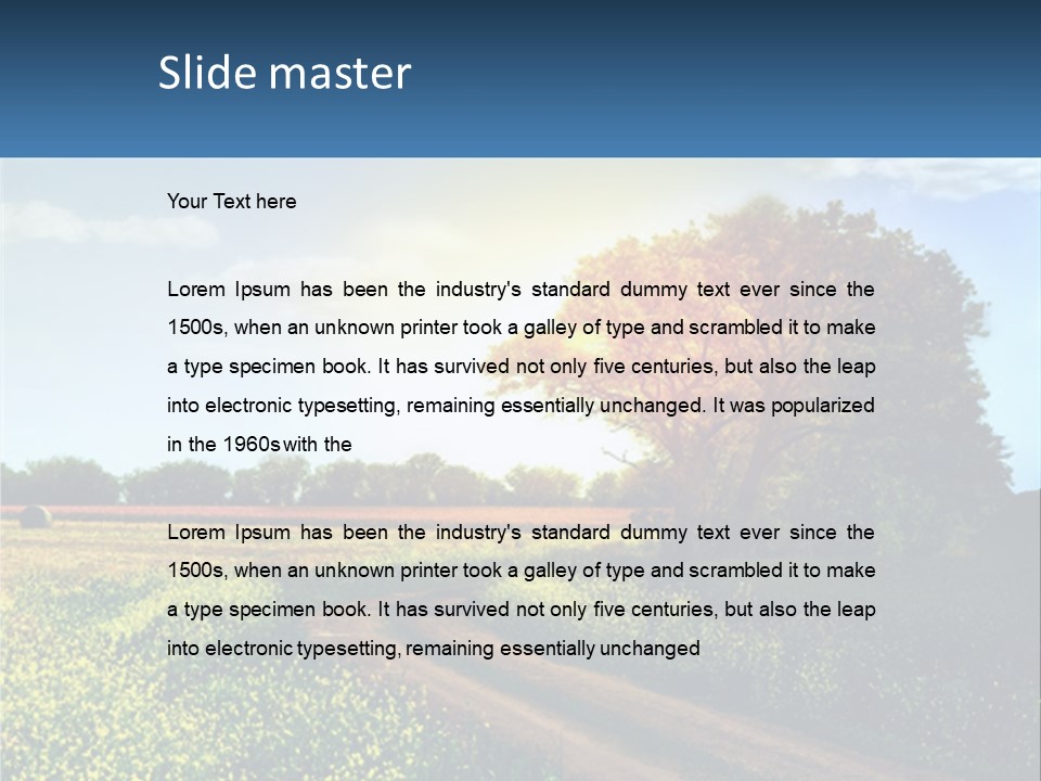 Scenics Sky Horizontal PowerPoint Template