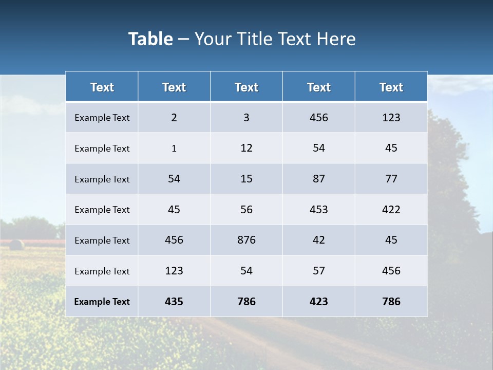 Scenics Sky Horizontal PowerPoint Template