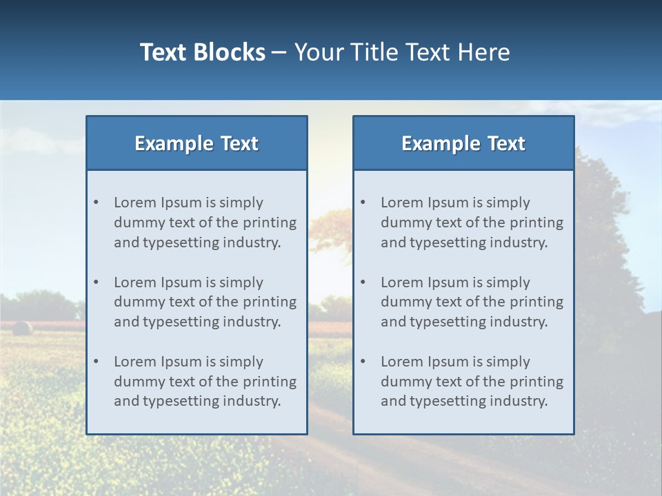 Scenics Sky Horizontal PowerPoint Template
