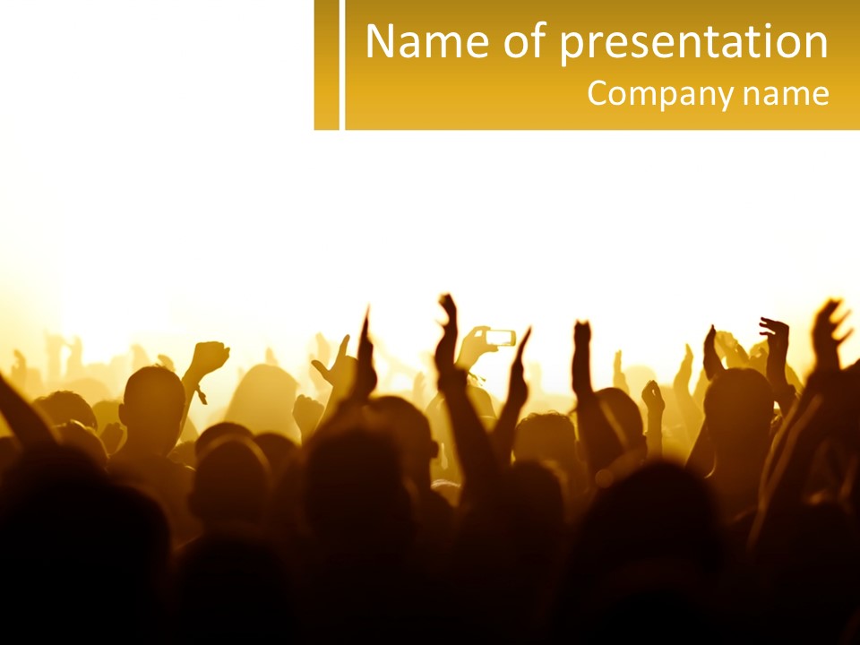 Applauding Stage Art PowerPoint Template