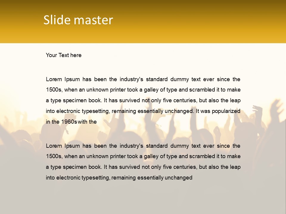 Applauding Stage Art PowerPoint Template