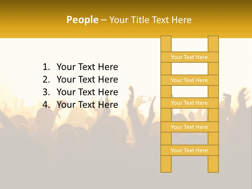 Applauding Stage Art PowerPoint Template