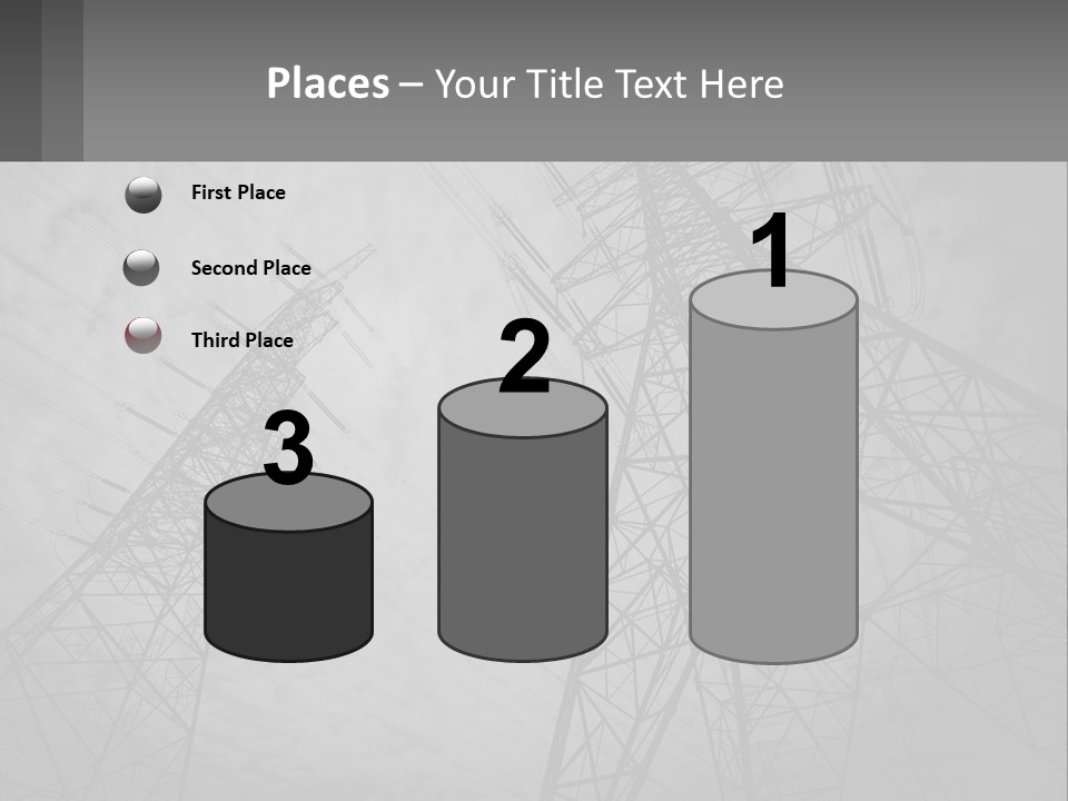 Blue Cable Caution PowerPoint Template