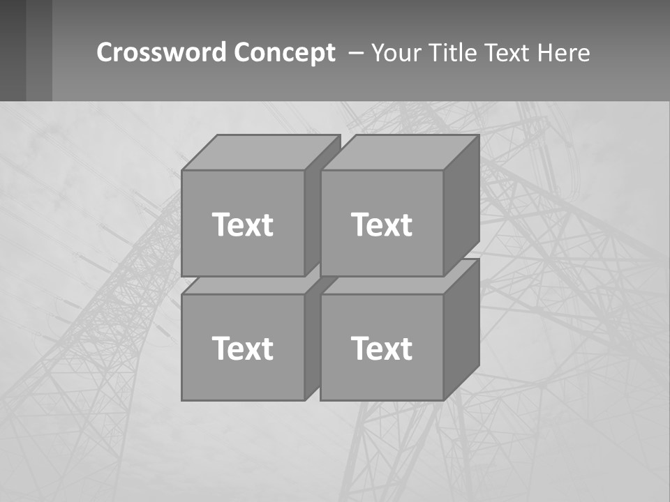 Blue Cable Caution PowerPoint Template