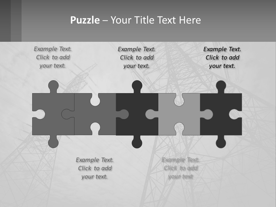Blue Cable Caution PowerPoint Template