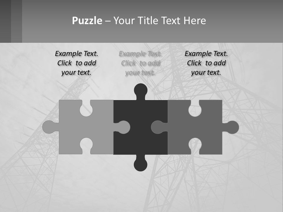 Blue Cable Caution PowerPoint Template