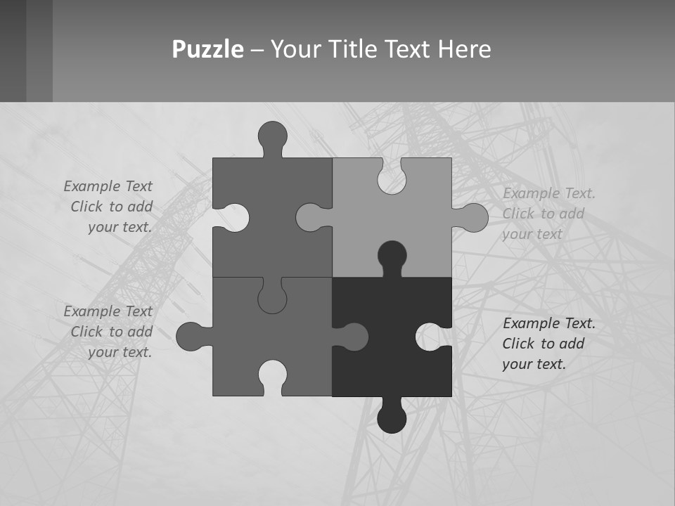 Blue Cable Caution PowerPoint Template