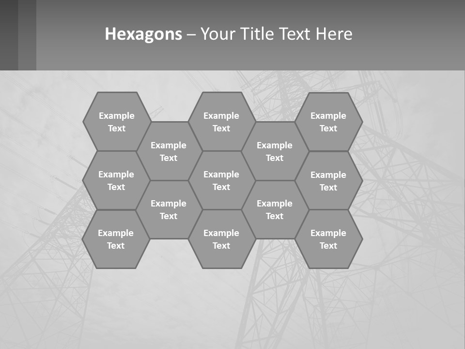 Blue Cable Caution PowerPoint Template