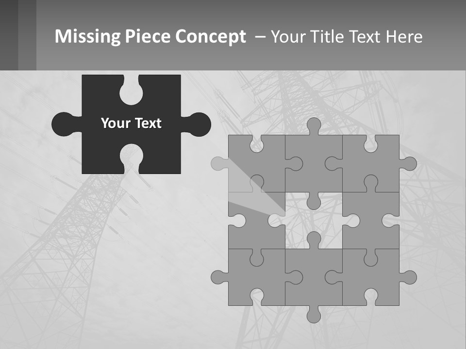 Blue Cable Caution PowerPoint Template