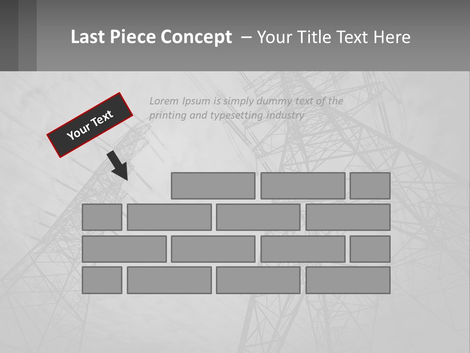 Blue Cable Caution PowerPoint Template