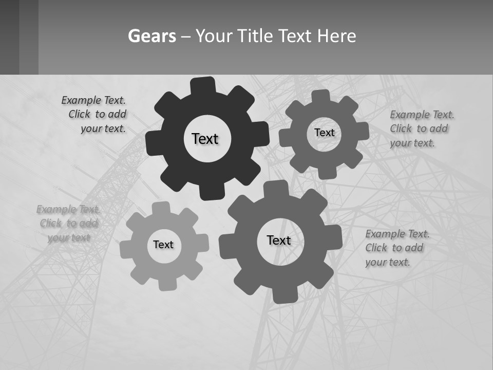 Blue Cable Caution PowerPoint Template