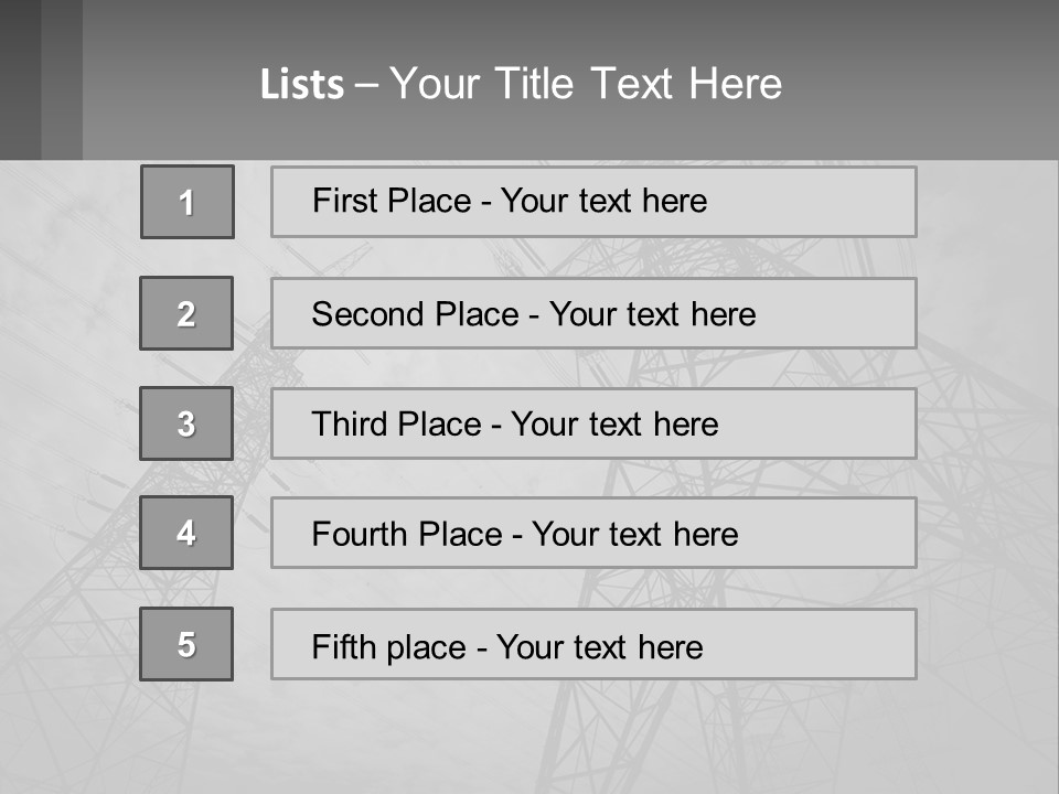 Blue Cable Caution PowerPoint Template
