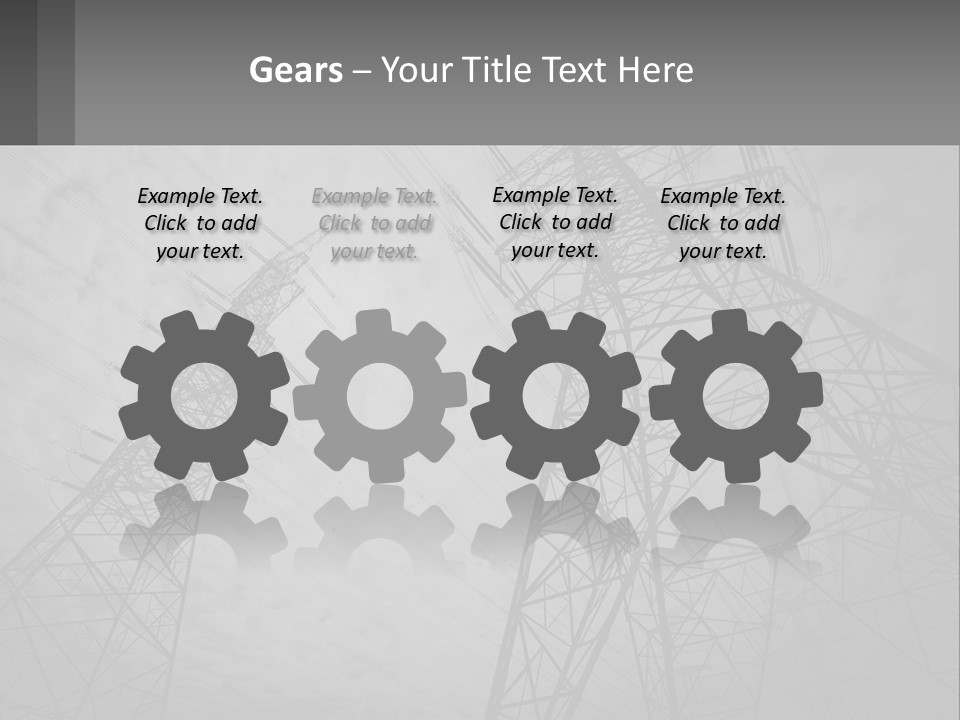 Blue Cable Caution PowerPoint Template