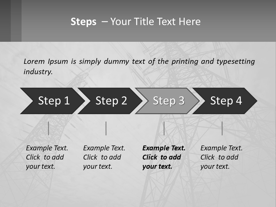 Blue Cable Caution PowerPoint Template