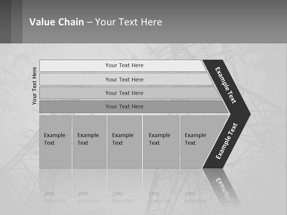 Blue Cable Caution PowerPoint Template
