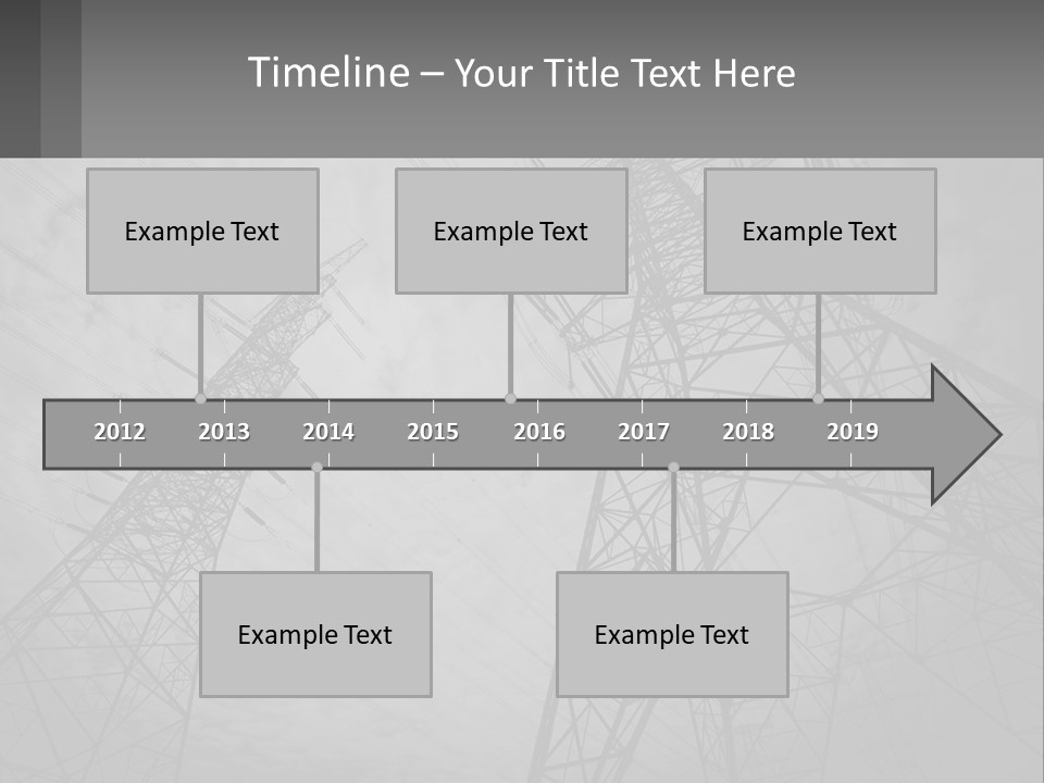 Blue Cable Caution PowerPoint Template