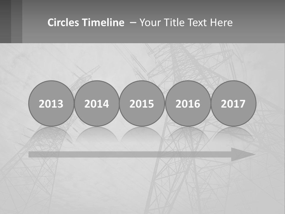 Blue Cable Caution PowerPoint Template