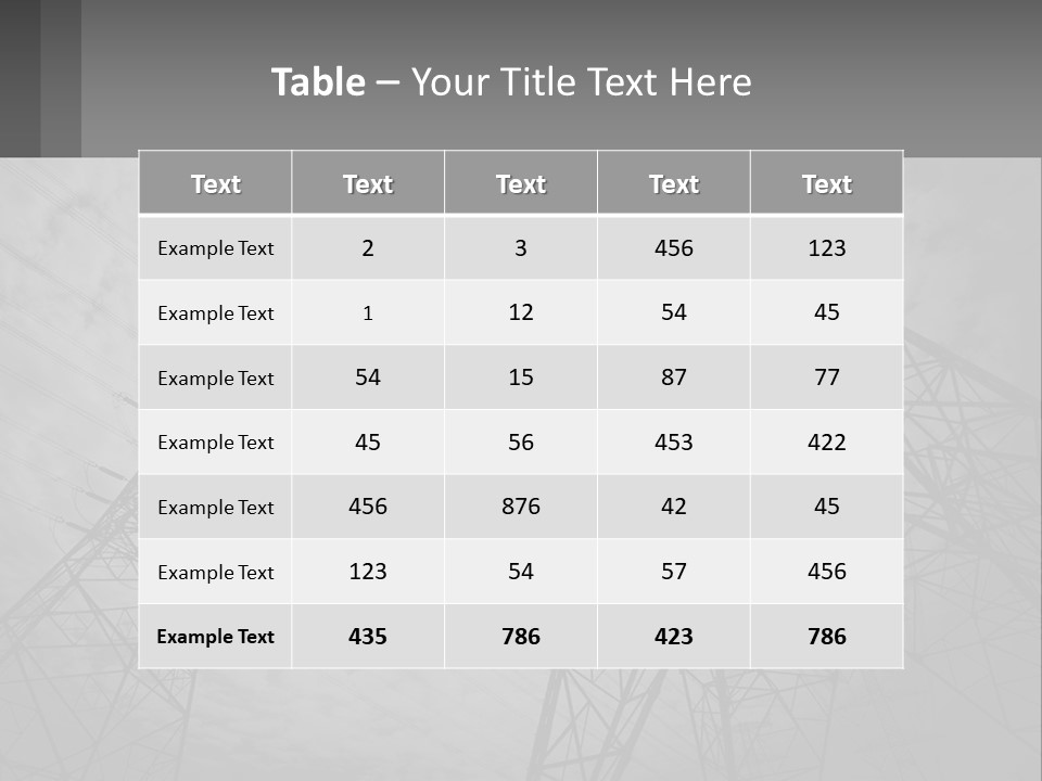 Blue Cable Caution PowerPoint Template