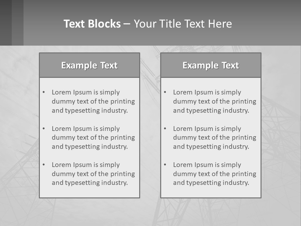 Blue Cable Caution PowerPoint Template