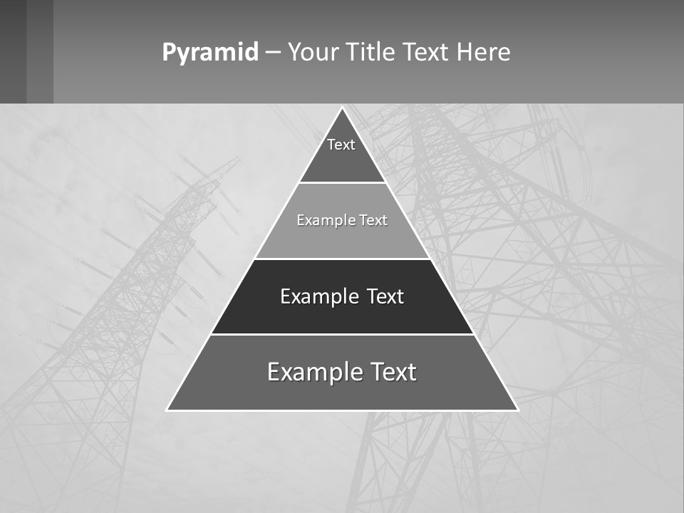 Blue Cable Caution PowerPoint Template