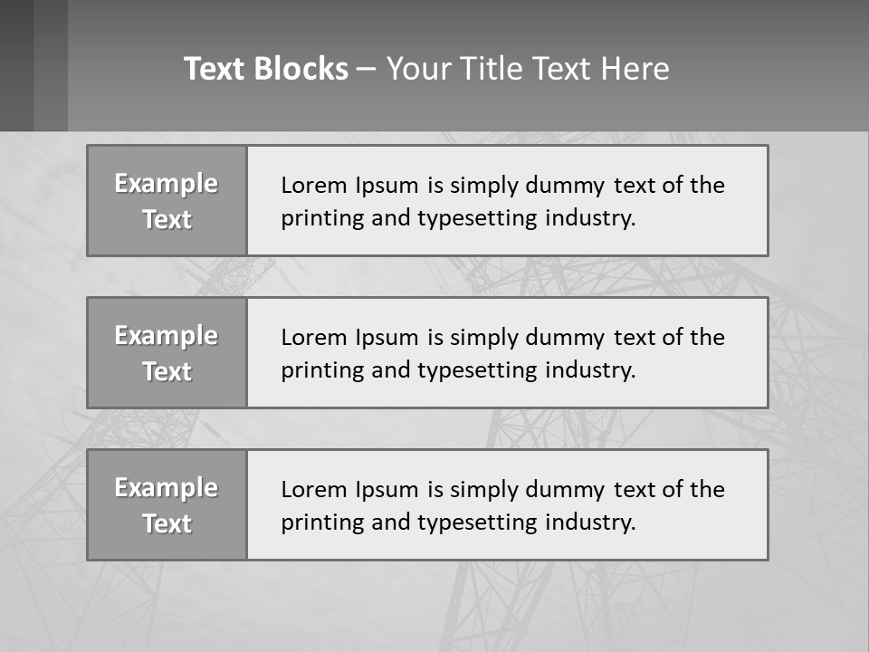 Blue Cable Caution PowerPoint Template