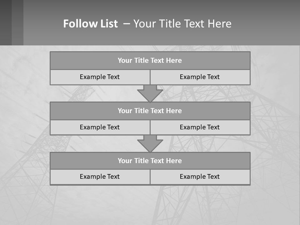 Blue Cable Caution PowerPoint Template